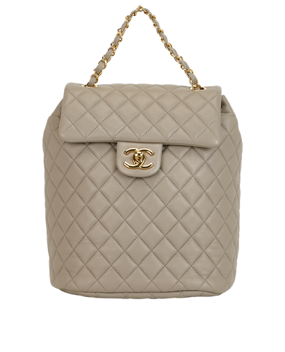 Small Urban Spirit Backpack, &pound;2,950, Handbags, Grey, Lambskin Leather, Front view